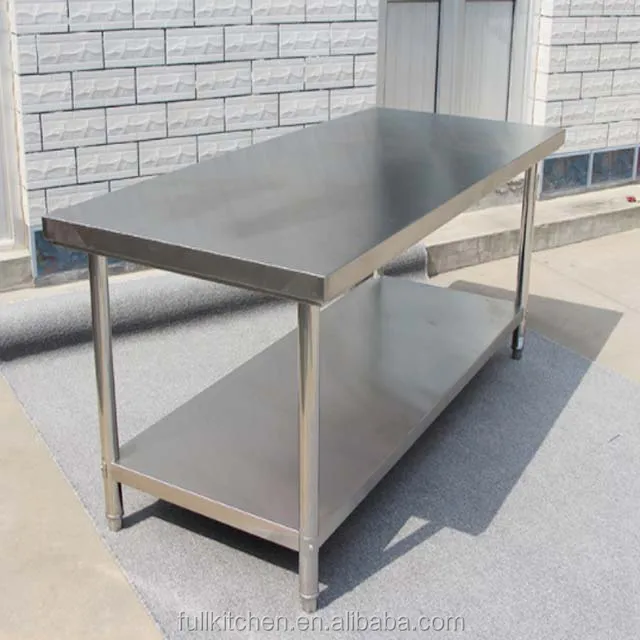 Factory offer Restaurant Stainless Steel Kitchen worktable cooking table pizza table bread table