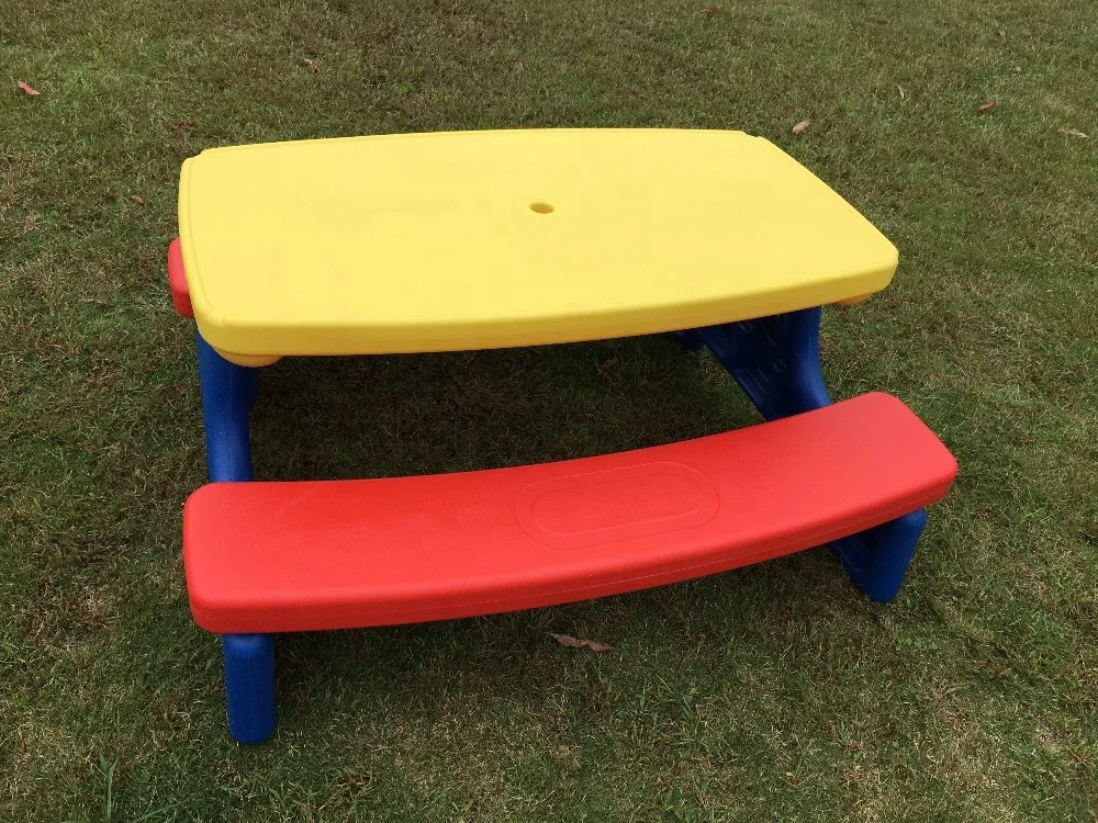 Hot sale plastic picnic kids integral table and stool chair