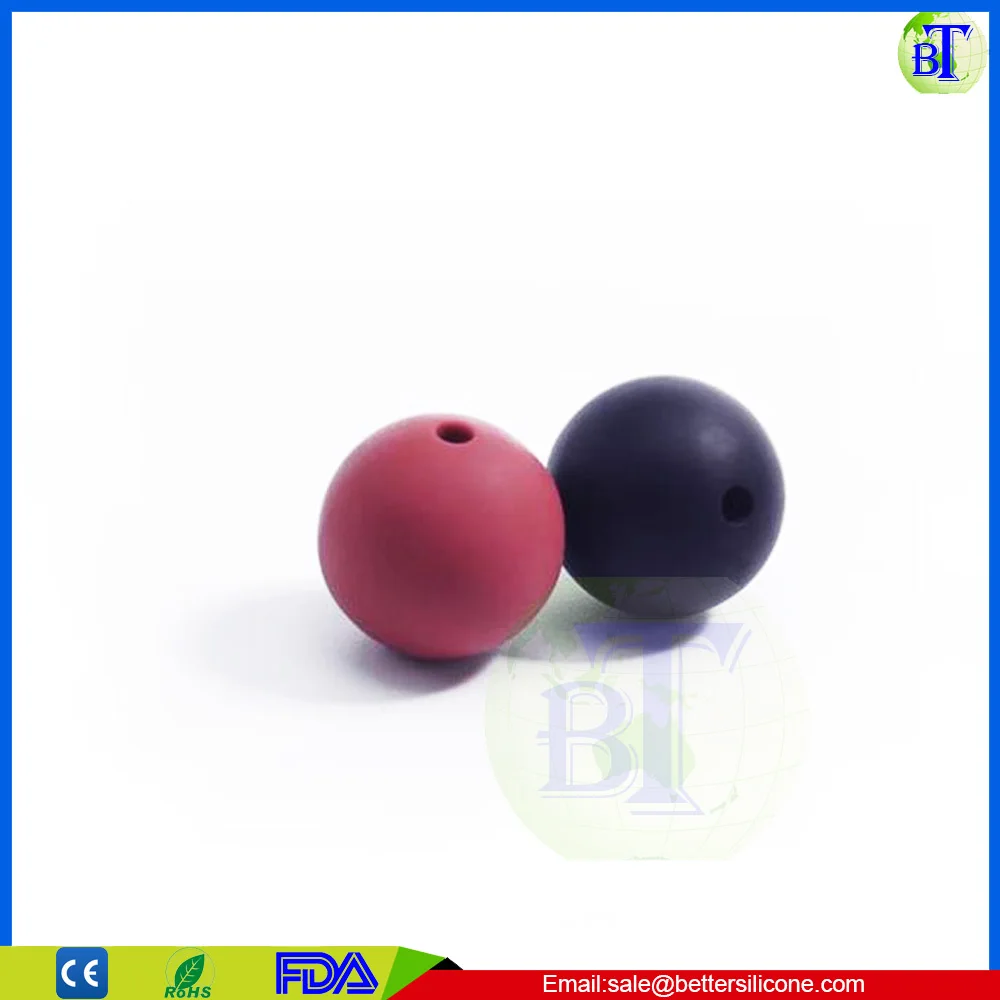 
Amazon hot selling food grade Round Silicone Baby Teething Beads Wholesale 
