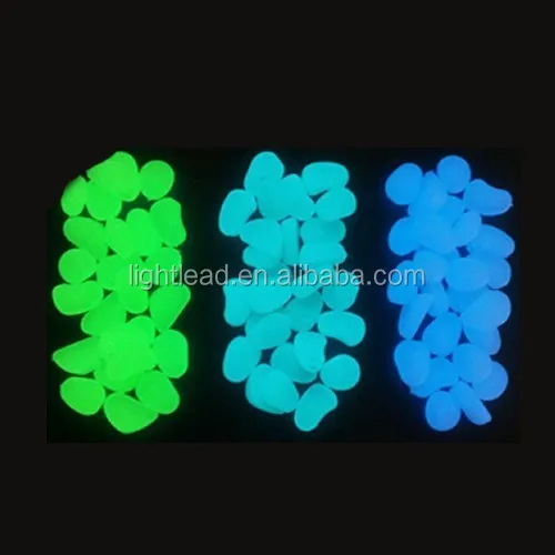 
glow artificial pebble stone for garden decoration into concrete many colors available 
