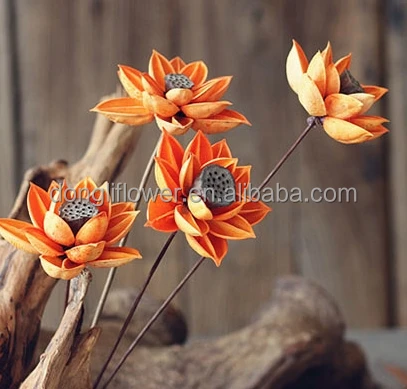 Decorative Dried Artificial Lotus flower craft for floral arrangement