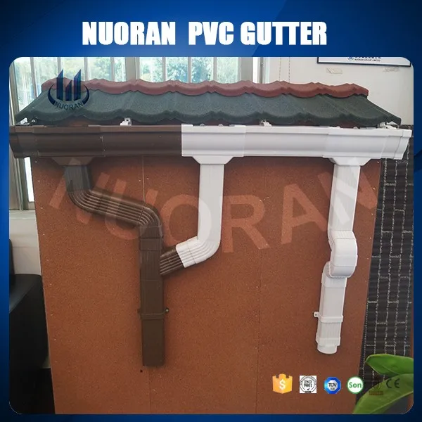 rectangular black plastic pvc rain gutter,guttering price per meter