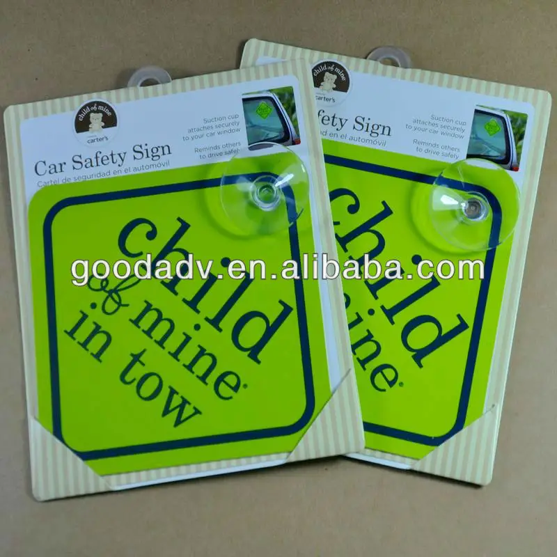 PVC BABY ON CAR warning sign