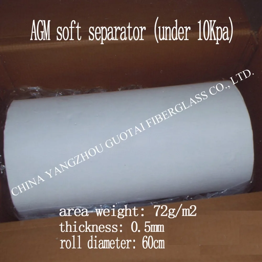 High quality AGM Glass Fiber micro fiber tissue in big roll