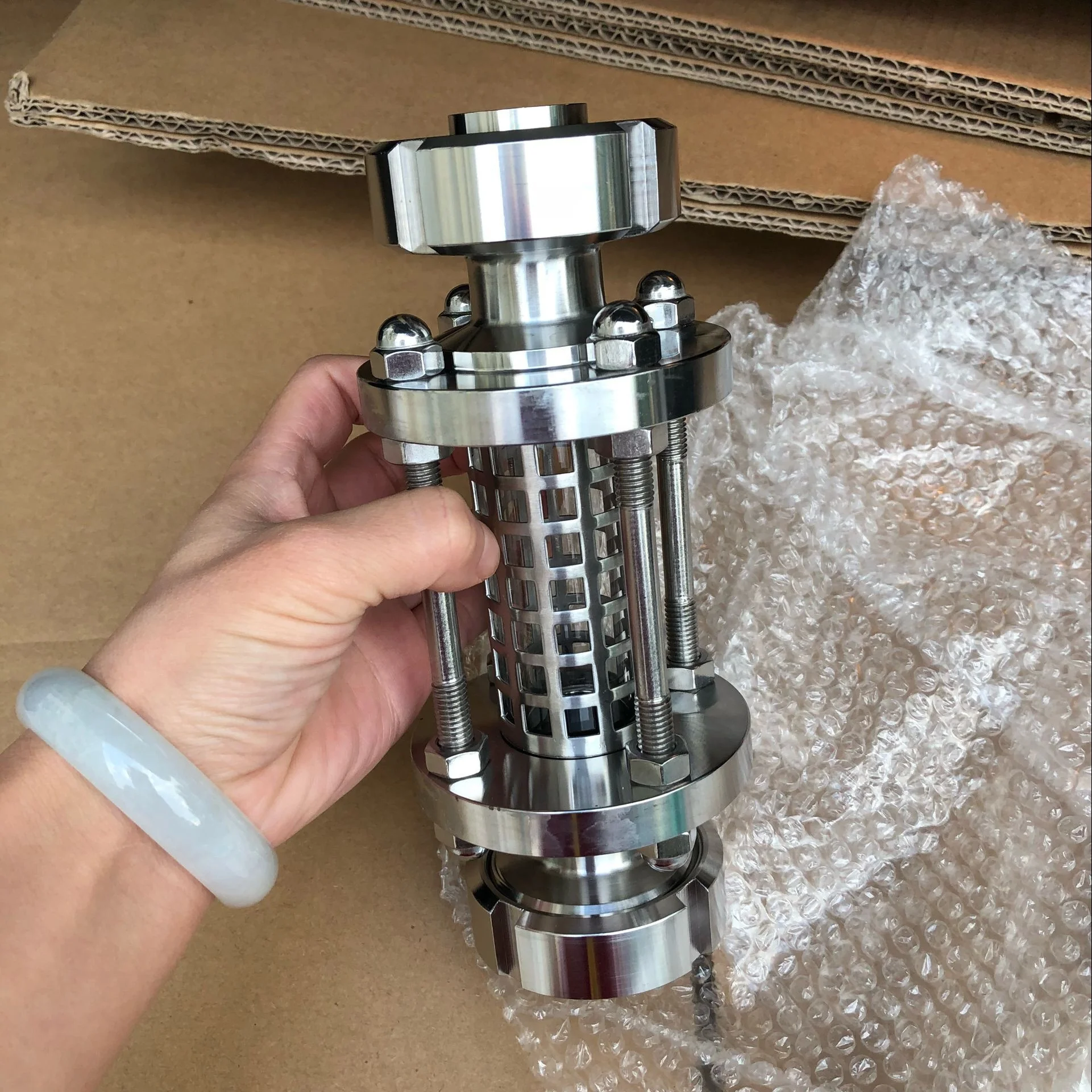 Stainless Steel Tri Clamp 12inch Short Pipe Sight Glass use for closed Loop extractors