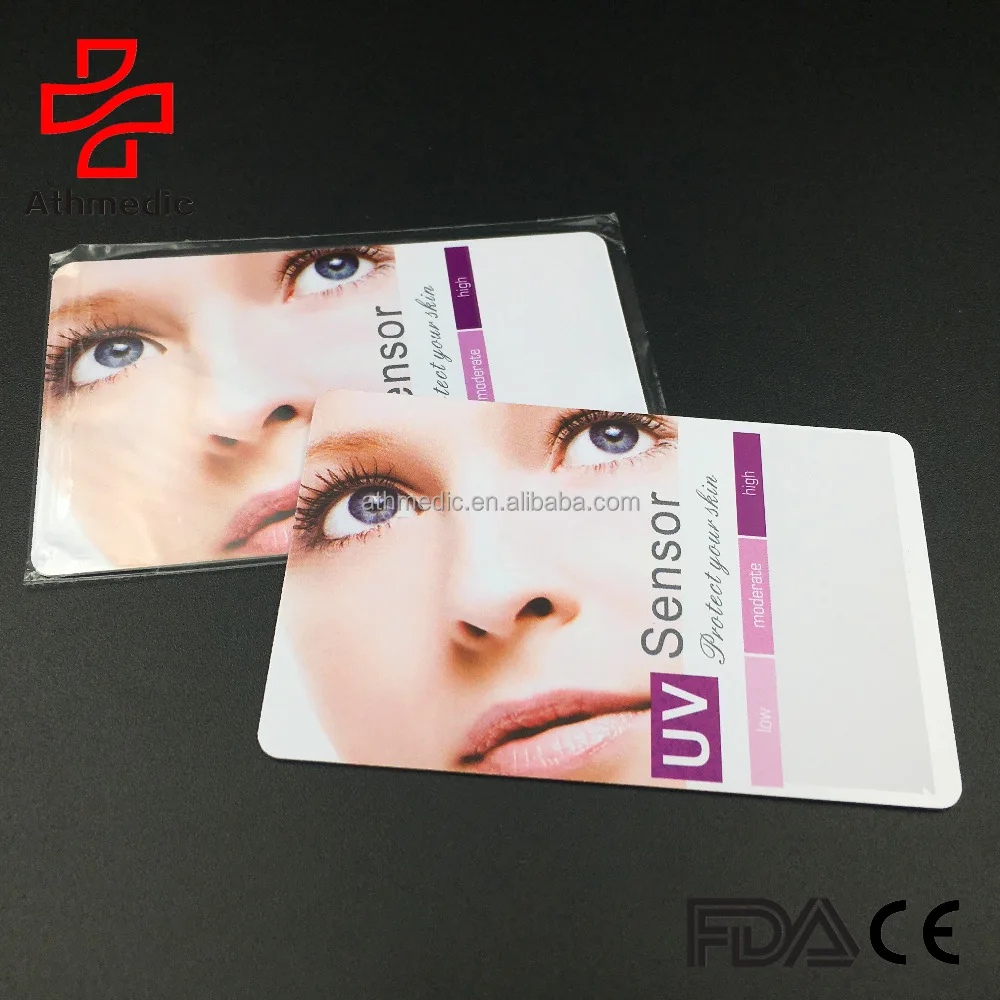 2025 Athmedic promotional premiums gift PVC solar sensitive ultraviolet rays outdoor Uv Sun Cards Custom Printed Uv tester