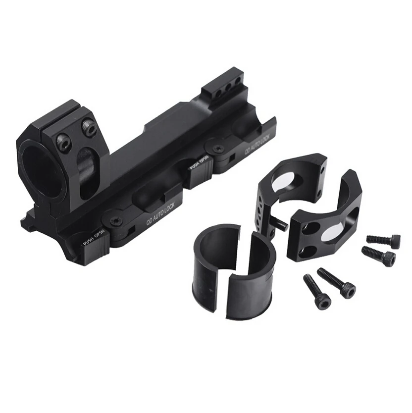 25.4mm 30mm Dual Ring Cantilever QD Scope Rings Mount Quick Release Picatinny Weaver Rail Hunting