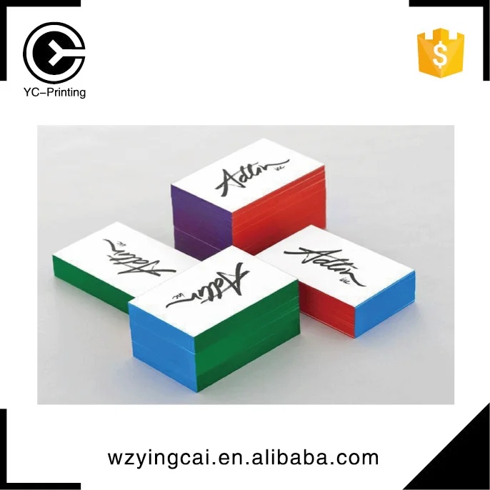 
Funny business christmas hologram color edge screen printing business cards 