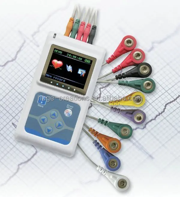 Медицинское устройство holter ecg цифровое 3-канальное для ЭКГ с 3 выводами ручная машина ЭКГ/ЭКГ цена программным обеспечением cd