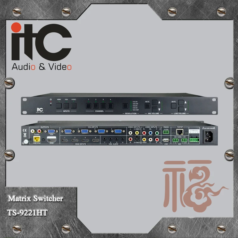 МТЦ TS-9051HT Серии Поддержка C-Video S-Video VGA DVI HDMI Видеомикшер