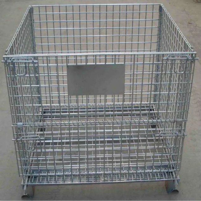 Складной металлический поддон ящик перед падение ворота проволочной сетки клетки