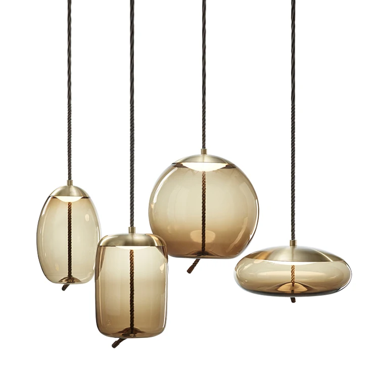 
European style modern home decor ceiling glass LED pendant chandelier lamp 