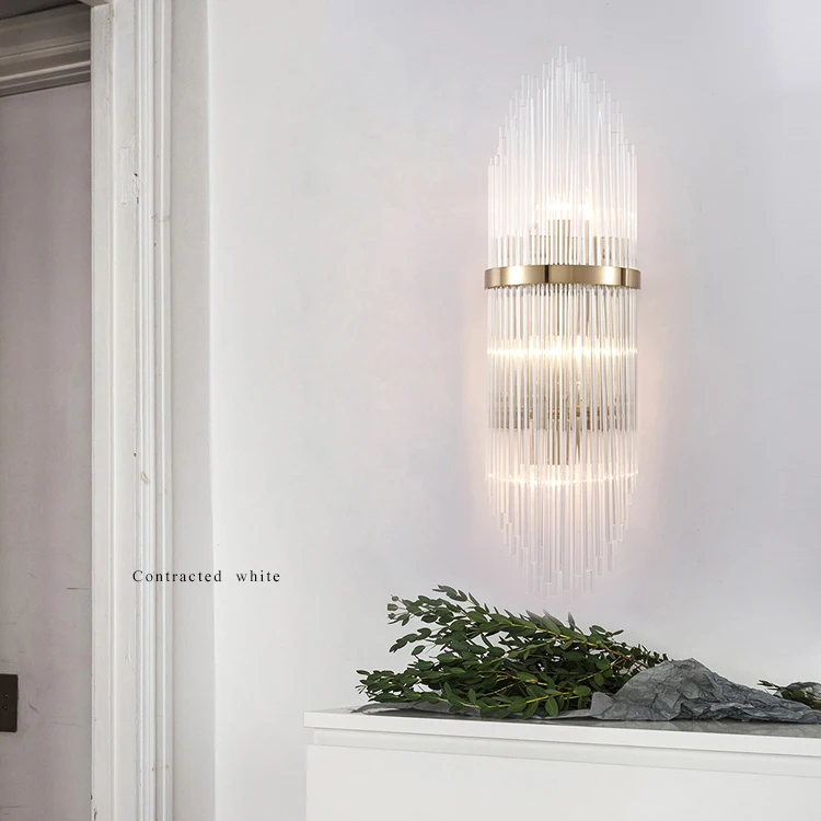 Postmodern Nordic Luxury Alloy Glass Wall lamp Wall Light Wall Sconce for Foyer Bedroom Corridor