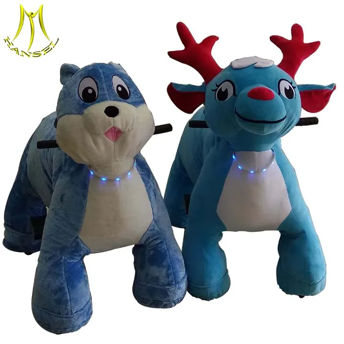 Hansekl animals electric rides with four wheels and pony electric scooter with pedal go kart games for kids and aldults