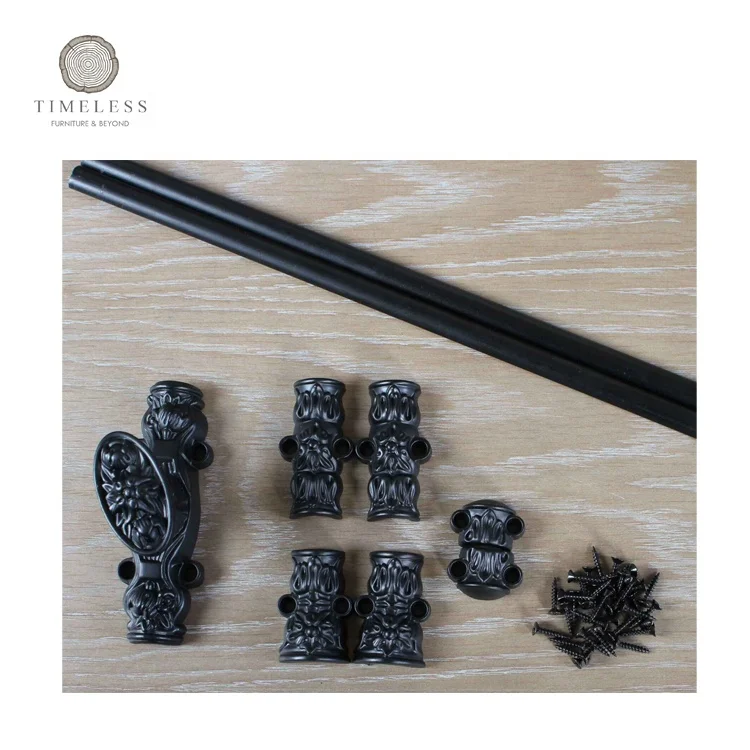 Большой размер 7 шт. винтажная черная ручка кремового болта