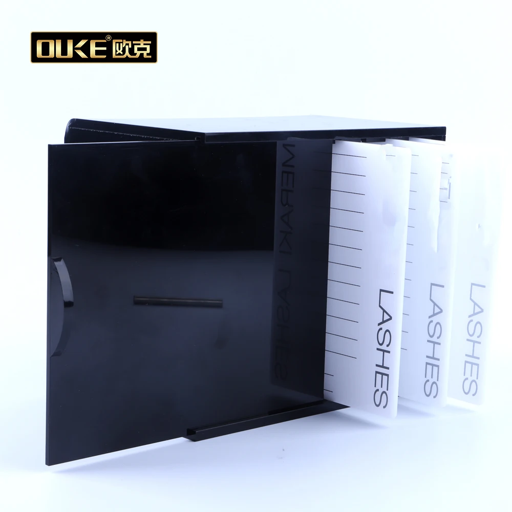 Acrylic Cosmetic Storage Makeup Organizer Clear Eyelash Storage Box Eyelashes Glue Pallet Holders