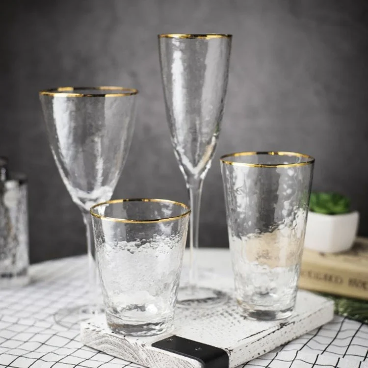 Raymond Four-Piece Set Clear Crystal Glassware Water Glass Cup