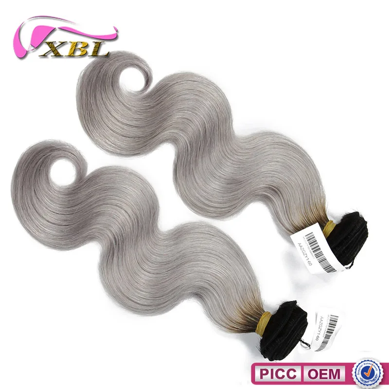 XBLFull девственные кутикулы не спутываются, 100% человеческие волосы Омбре, плетеные волосы