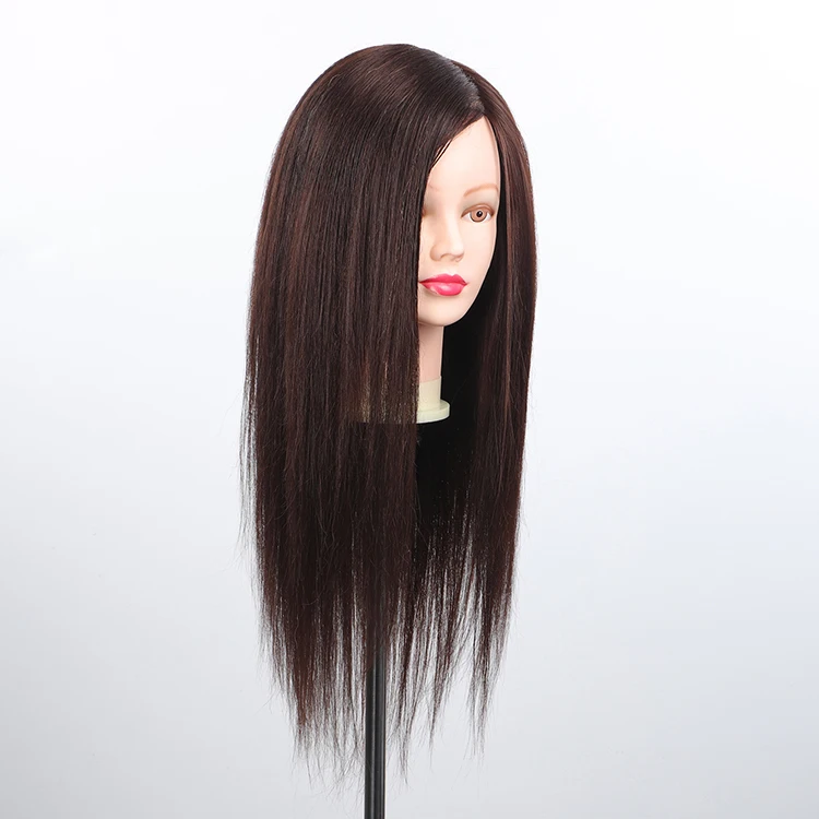 
popular teaching mannequin head animal hair and synthetic hair mixture 