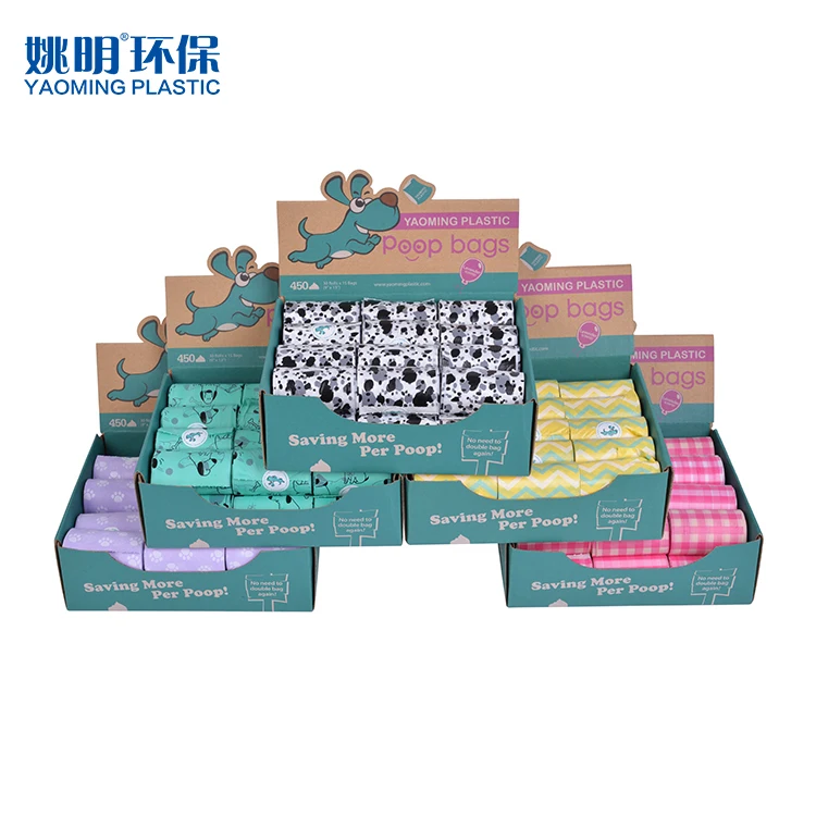 Various color design 100% biodegradable compostable dog waste poop bags