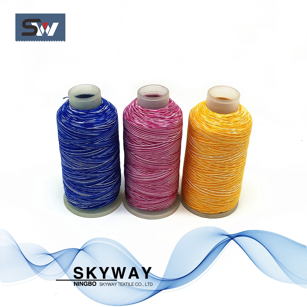 Cotton embroidery thread space dyed yarn for embroidery machine