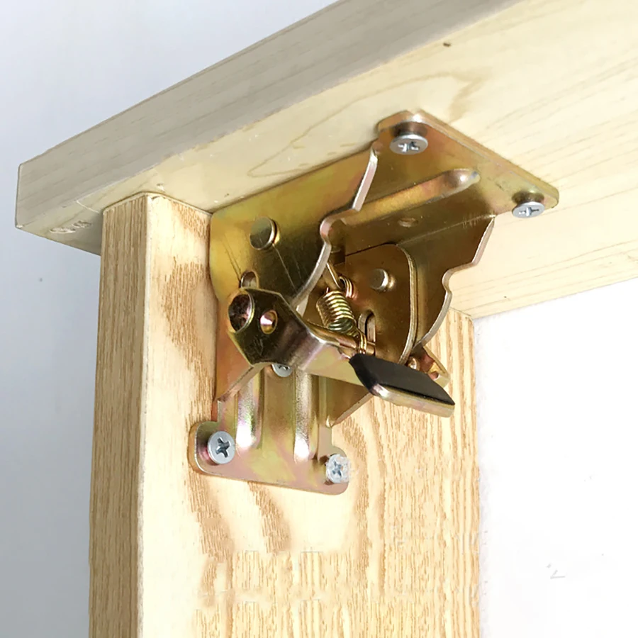 Custom Carbon Steel 90 Degree Furniture Locking Folding Table Leg Bracket Hinge