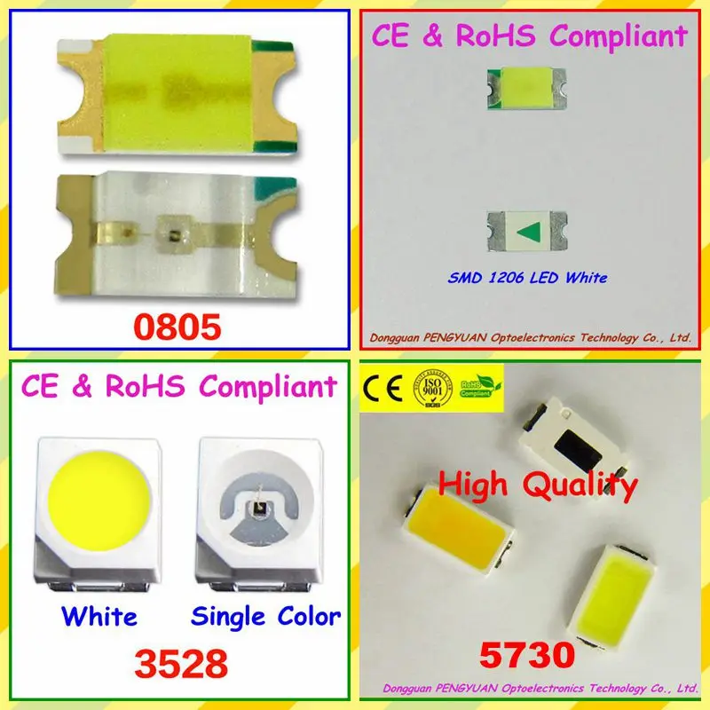 LED White smd diodes 0805 1206 3528 5730 smd led diodes White