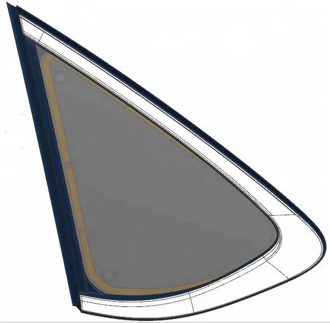 
OEM auto rear quarter window glass encapsulation assembly 