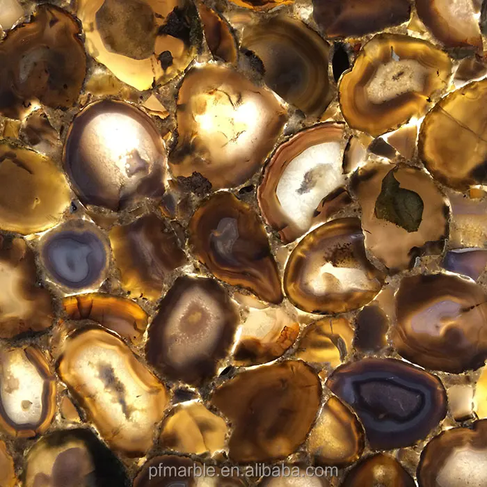 Luxury stone polished backlight agate slab countertop