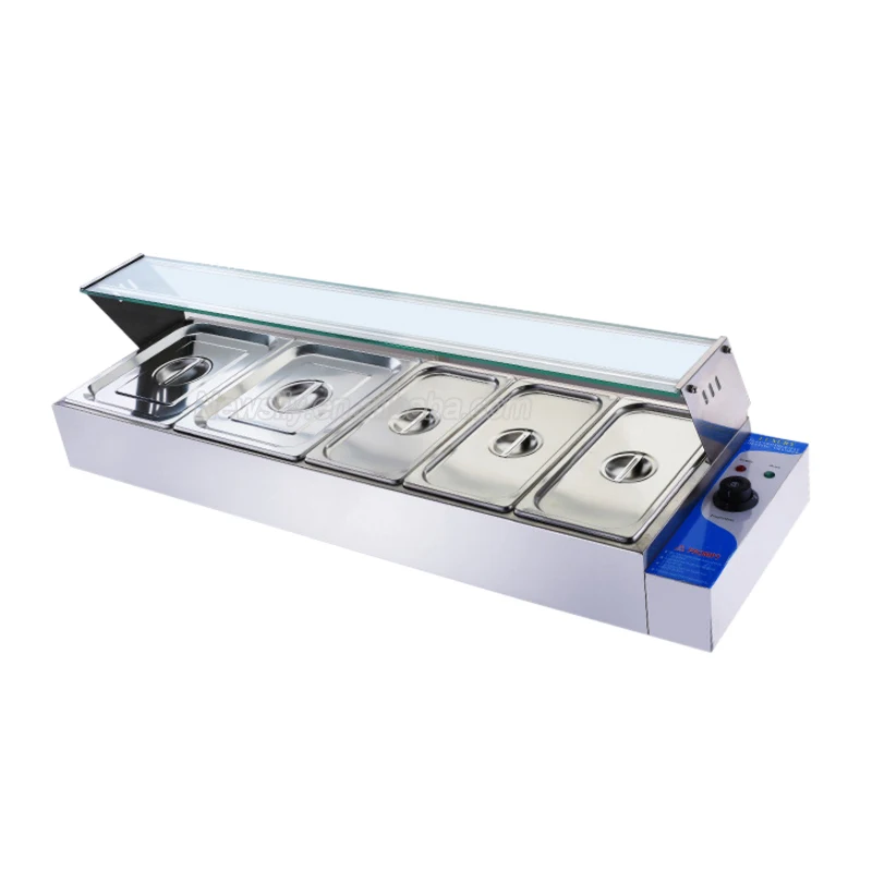 Кухонное оборудование 6 кастрюль настольная супница из нержавеющей стали подогреватель еды электрическая водяная Мари