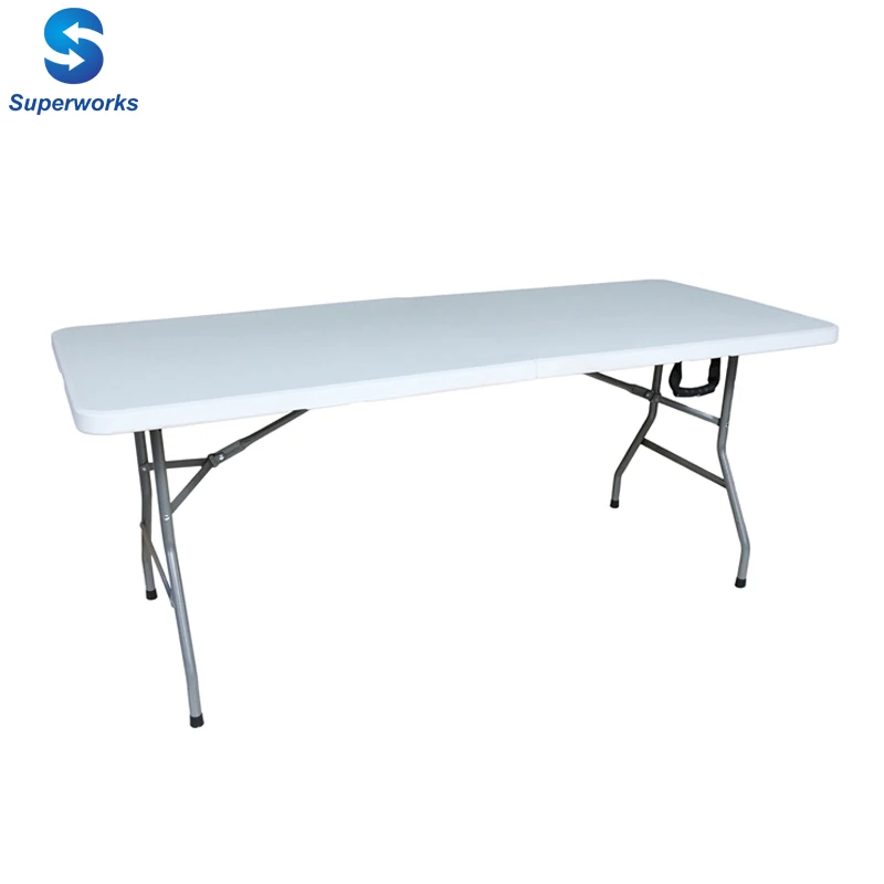 6FT HDPE Plastic Folding Table,Blow Mold Outdoor Folding Picnic Tables