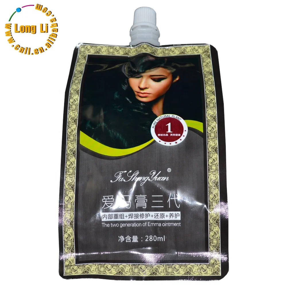 Customized 280ml Hair Dye Gel Reusable Spout Aluminum Mylar Bags for packing Hand Soap /Shower Gel/Shampoo/Toil Washing Powder
