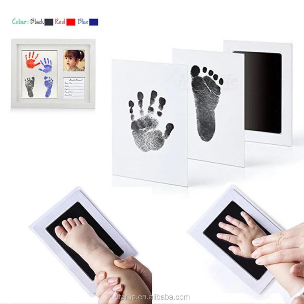 2024 Baby Safe Print Ink Pad Inkless Footprint Handprint Kit Keepsake Maker Memories