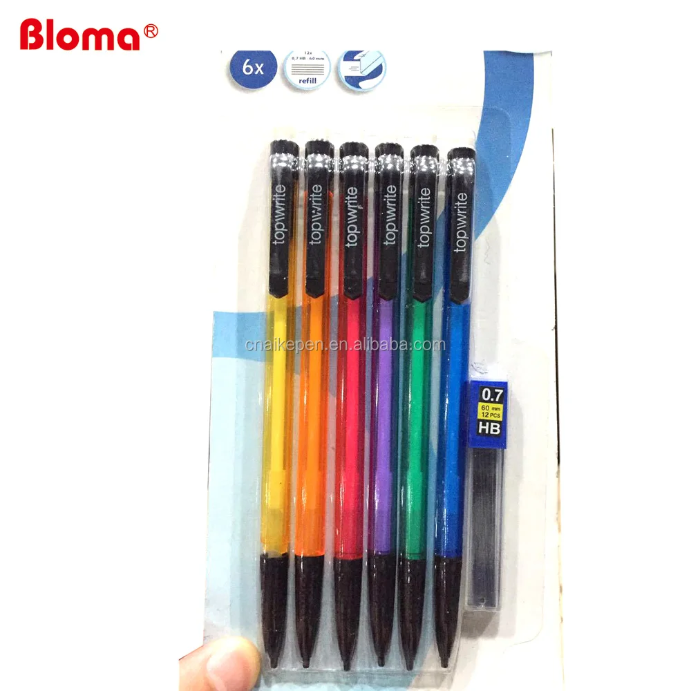 
Free Sample cheap cost mechanical pencil with 0.5 mm 0.7 mm pencil lead for option 