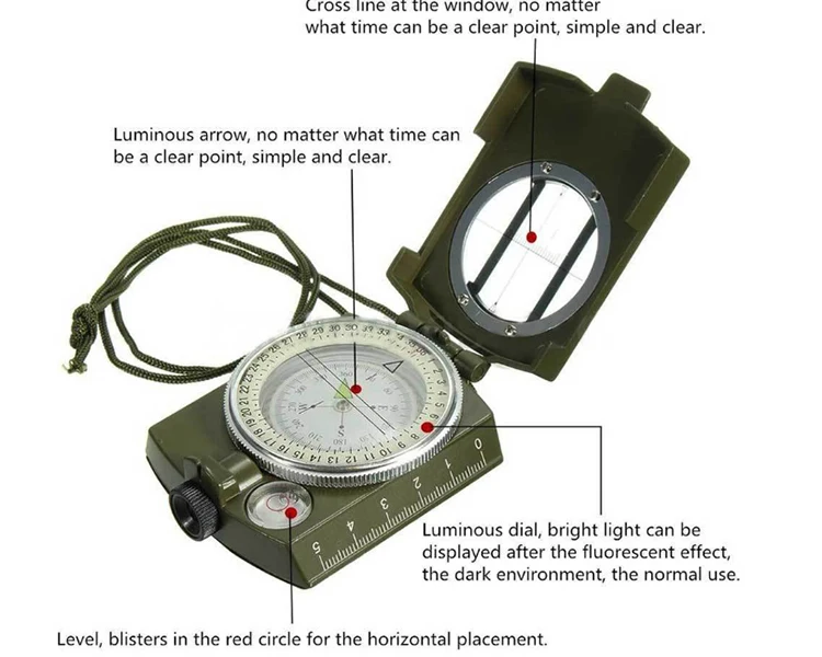 Best selling K4580 army compass,gifts compass,lensatic compass
