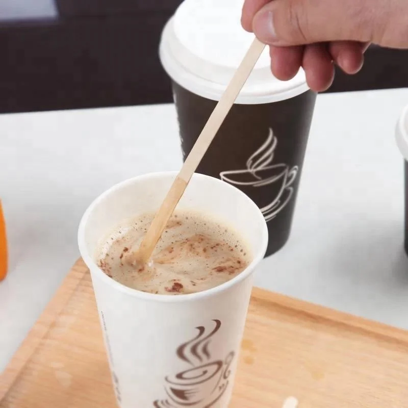 178mm disposable birch wood coffee stir sticks wooden stirrers drink stirrer