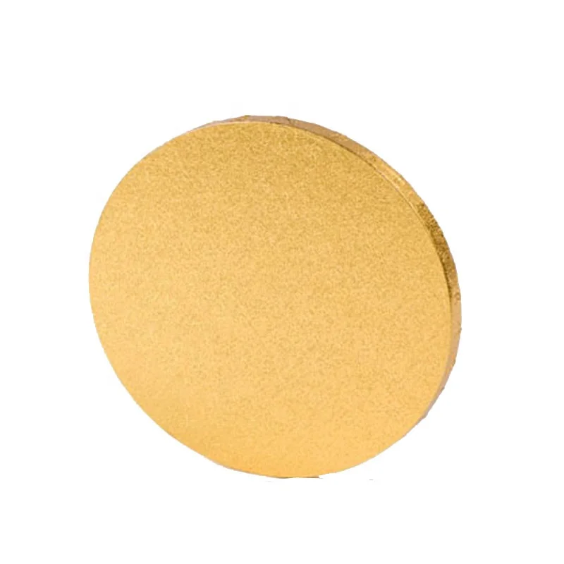 customized round gold strong MDF cake boards for heavy cake