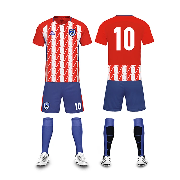 
Oem 100% Polyester Sports Wear New Style Of Breath Soccer Fit Jersey Red Football Uniform 