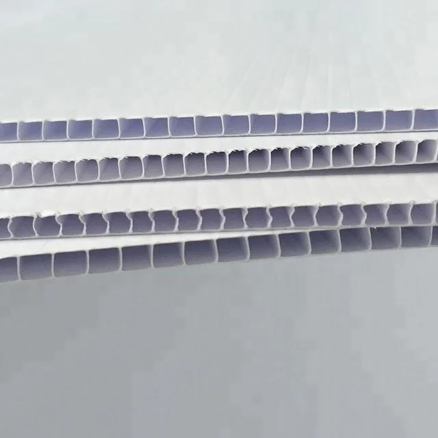 PP Material 2mm 3mm 4mm 5mm 6mm White corrugated plastic Board/corflute sheet/corex board