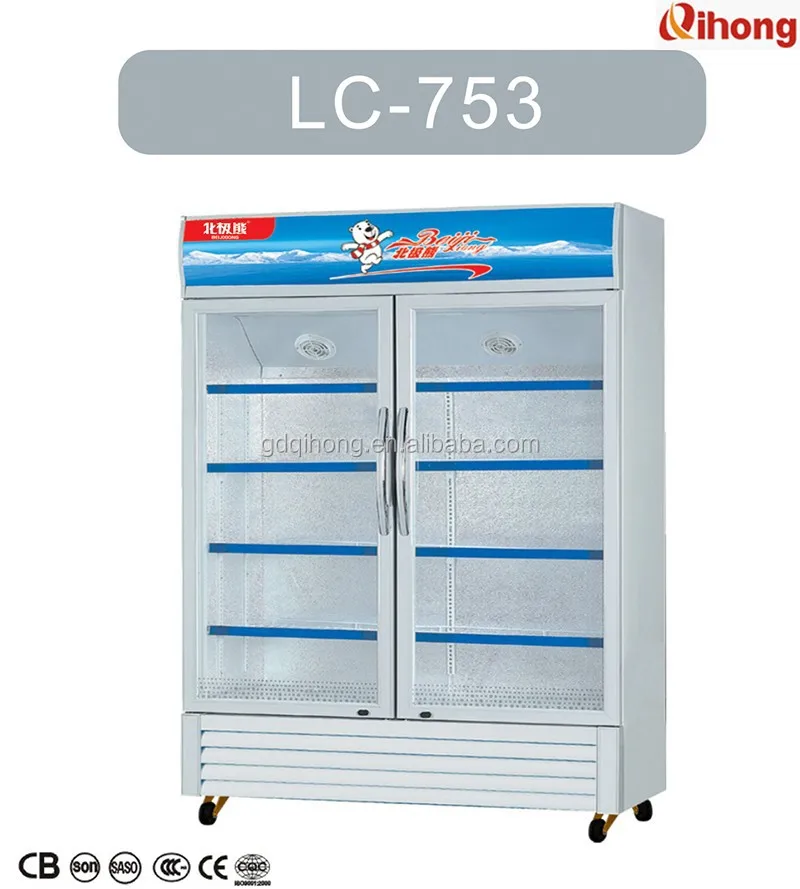 
Vertical glass door beverage cooler / showcase 753L CB CE pepsi fridge 