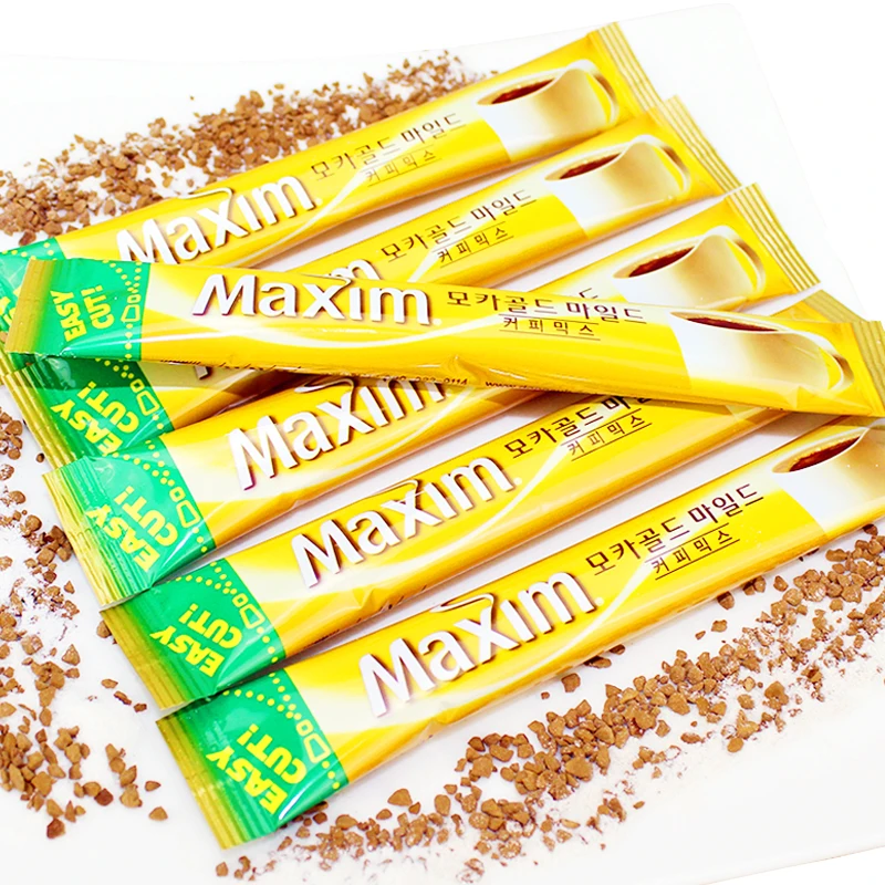 Laminated plastic instant coffee stick bag/coffee sachet packaging bag