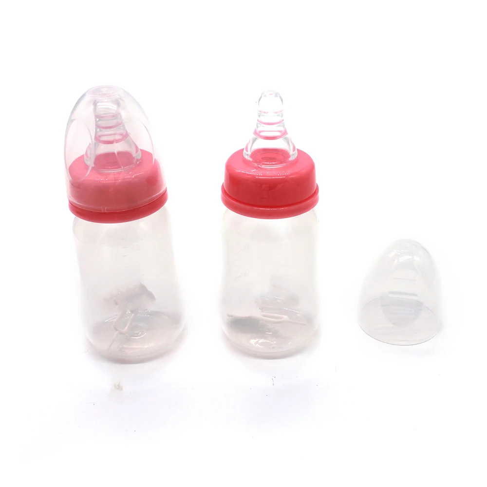 2 Colors 120ML Baby Milk Feeding Bottle PP Bottle Soft Silicone Nipple Portable BPA Free Baby Plastic Milk Bottle