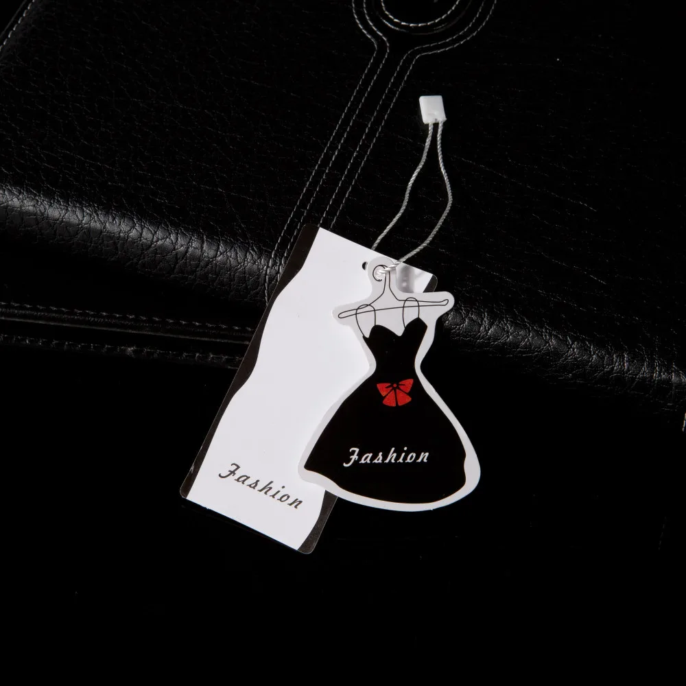 Facotry supply brand design  Names Logo Printing customization embossing swing loop hang tag