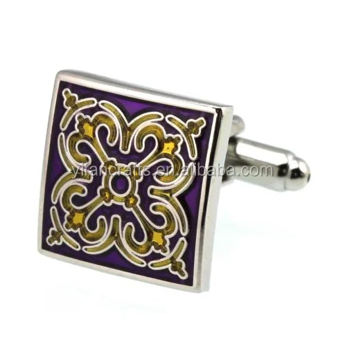 Мужские запонки, желтые, фиолетовые, серебряные запонки, запонки для рубашки 17 мм M3437