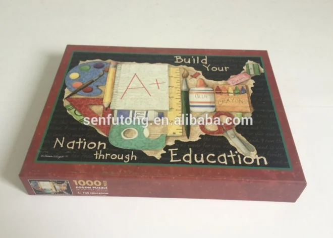 Custom 2024 High Quality Painting Puzzle For Kids and Adults Gifts cardboard for jigsaw puzzle  1000 piece