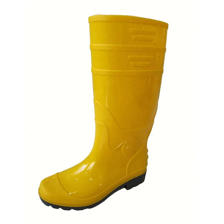 
RENYAN Safety Boots Light Duty PVC Shinning Finish Safety Boots without Steel Toe or Steel Midsole JH001 