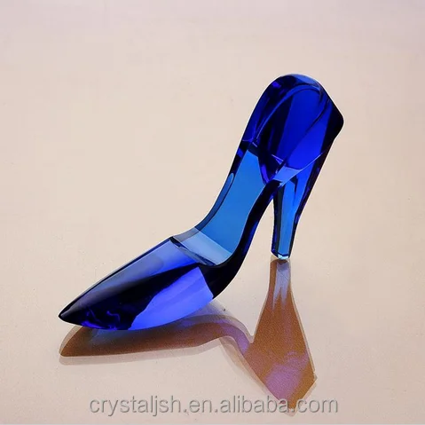 Newest Design Crystal glass Wedding Shoes wholesale handmade bridal shoes for wedding decoration gifts