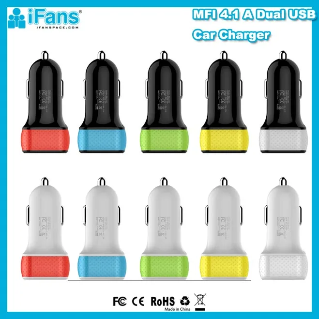 Высокая выходная мощность 4.1A Универсальный двойной 2 портовый адаптер