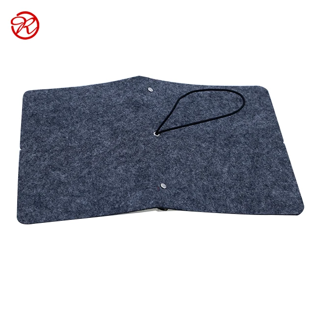 
wholesale felt school book cover design notebook cover felt custom notebook binder with pen slot 