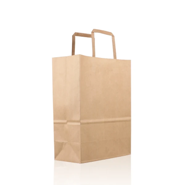 
Handle Customized Design Shopping Gift Printed Kraft Paper Bag Flat Paper Package OEM FSC Accept Customized Logo Printing CN;SHG 